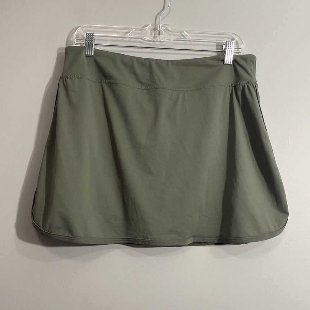 Kyoyo Women’s XL Green Athletic Skirt Skort with Built-In Shorts Activewear